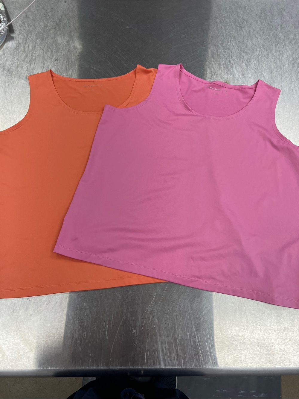 Susan Graver Set of 2 Pink and Orange Sleeveless Tank Women’s 1X